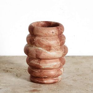 Jarrón de Flores de Mármol de Nuevo Diseño para Decoración del Hogar Tradicional y Moderna que Combina el Arte Cultural con el Diseño Contemporáneo - Product Image 3