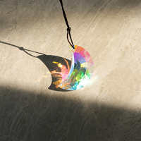 Attrape-soleil papillon en cristal, pendentif prisme suspendu, décoration arc-en-ciel pour fenêtre et jardin, cadeau de mariage