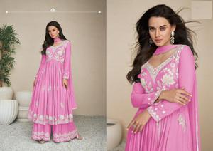 Présente une rayonne lourde avec un nom et quatre côtés moins dupatta collection de costumes pour femmes - Product Image 3