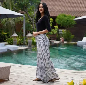 Pantalon ample taille haute jambe large printemps OEM avec logo pour femmes taille XS pantalon long décontracté pour femmes vente en gros - Product Image 2