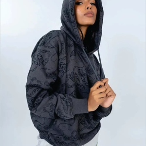 Sudadera con Capucha Unisex Personalizada de Felpa, 100% Algodón, Antiencogimiento, Transpirable, Ecológica, para Invierno, con Logotipo Impreso en Toda la Superficie, Corte Regular - Product Image 3