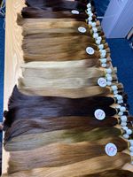 Extensions de cheveux humains naturels lisses en vrac, longueur 6-30 pouces, qualité 9A, pour tissage