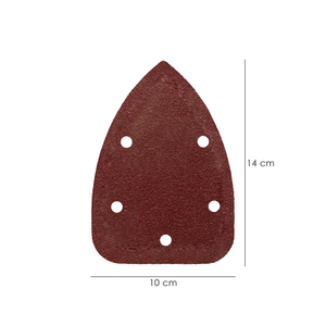 Lija Ricambio Velcro Delta 140x100 mm. Con Fori Grana 80 (10 Pezzi) - Product Image 2