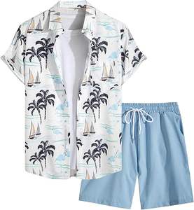 ชุดกีฬาฤดูร้อนแขนสั้นคุณภาพสูงสำหรับผู้ชาย เสื้อยืดและกางเกงขาสั้น ชุดเซ็ตคู่พิมพ์ลายตามสั่งสำหรับผู้ชาย - Product Image 1