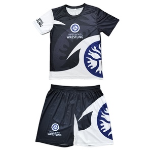 Ensemble d'uniformes de combat MMA imprimés sur mesure, comprenant un rashguard à manches courtes et un short de combat pour l'entraînement au Jiu Jitsu, OEM/ODM - Product Image 1
