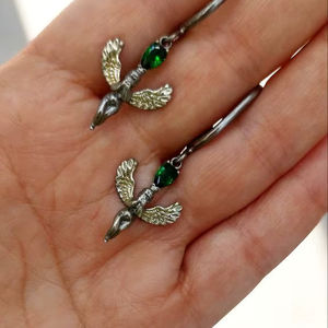 Pendientes Colgantes Hechos a Mano en Plata de Ley 925 para Mujer |   Joyería de Piedras Preciosas de Moda al por Mayor - Product Image 2