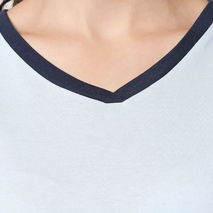 Camisetas de Mujer de Alta Calidad 2023, Formales, de Color Sólido, Talla Grande, Tejidas, de Manga Corta, con Estampado Digital, de Algodón Ecológico - Product Image 6
