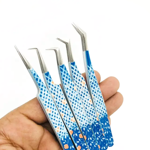 Pinzas de pestañas con punta de fibra de etiqueta privada, pinzas de extensión de pestañas con volumen de punta de fibra con logotipo personalizado - Product Image 2