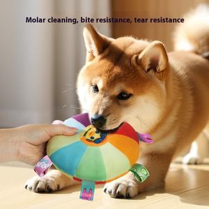 Commercio all'ingrosso interattivo di peluche <span class=keywords><strong>Squeaker</strong></span> giocattolo da masticare per cani la pulizia dei denti Pet giocattolo da masticare - Product Image 2