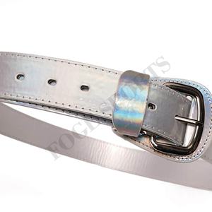 Cinturón de Béisbol de Diseño Nuevo, Duradero, Transpirable y Ligero, de Cuero Vacuno con Hebilla de Aleación Plateada, Cinturón de Softbol Súper Elástico para Actividades al Aire Libre - Product Image 2