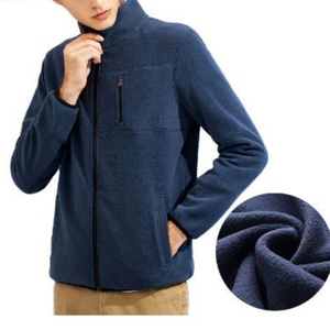Vestes en molleton de coton polyester teint uni pour hommes, vêtements d'extérieur élégants et doux pour l'automne, l'hiver, vêtements de plein air et décontractés - Product Image 4