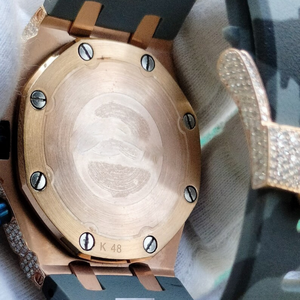 Montre de luxe analogique avec mouvement Miyota, sertie de diamants Moissanite, en acier inoxydable de haute qualité, cadran en verre de 20 mm, prix d'usine - Product Image 5