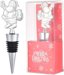 Santa Claus Alloy <b>Wine</b> Bottle Stopper for Christmas Winter & Holiday Decor for Wedding & Party Supply - Product Image 2