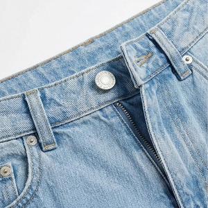 กางเกงยีนส์เอวสูงทรงตรงผ้ายืดสีตามสั่งสำหรับผู้หญิง ไซส์ XL ทรงหลวม ขาดเซอร์ๆ ระบายอากาศได้ดี มีโลโก้ ลดราคาช่วงซัมเมอร์ - Product Image 4