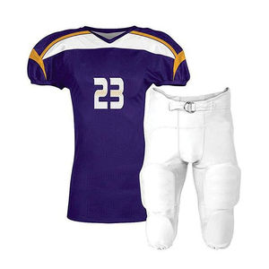 Uniforme de football américain sublimé avec impression de logo personnalisé de haute qualité, vente en gros de vêtements de sport, maillot de football, matériel de sergé - Product Image 3