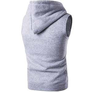 Unisex Cotton <b>Sleeveless</b> <b>Hoodie</b> High Quality Custom Gym Workout Tank Top Summer Fitness Sportswear - Product Image 2