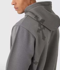 Survêtement personnalisé en coton 100% écologique délavé à l'acide pour homme, jogging, sweat-shirt, pantalon de survêtement, taille plus, hiver, adulte, imprimé - Product Image 4