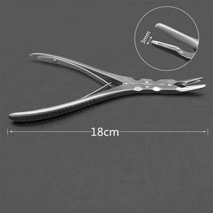 Jaws180mm Rongeurs de hueso de doble acción, pinzas ortopédicas largas rectas y curvas, instrumentos manuales de Metal, 1 pieza - Product Image 3