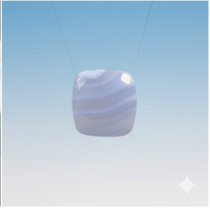 พลอยอะเกตสีน้ำเงินทรงเหลี่ยมเรียบแบบหลวม สำหรับงานฝีมือทำเครื่องประดับสมัยใหม่และการออกแบบสร้างสรรค์ - Product Image 4