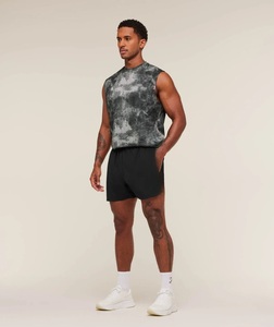 Débardeur de sport pour homme en coton, personnalisé avec logo, effet délavé, étiquette personnalisée, pour la course et la musculation, avec faible MOQ - Product Image 1