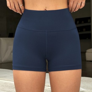 Short de yoga solide pour femmes avec 3 poches, taille haute, collants d'entraînement pour le levage des fesses, short de cyclisme élastique, vêtements de sport - Product Image 4