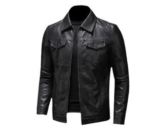 Gran oferta 2025, chaqueta de cuero de piel de vaca Vintage de alta calidad para hombre, cuello levantado para invierno - Product Image 6