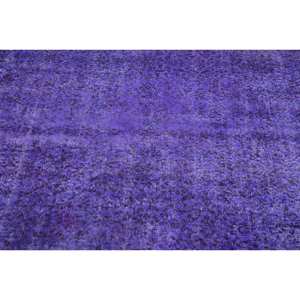 Tapis Vintage Turc Violet 3.8 X 5.9ft Classique Style Tabriz Rectangle Patchwork Motif Laine Polyester Latex pour Teen Living - Product Image 5