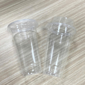 Quang Quan jetable clair PP tasse en plastique 95mm 650ml/680ml capacité simple paroi pour café bulle lait thé citron thé couvercles - Product Image 1