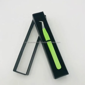 Eyelash Fiber Tip Tweezers Custom Logo Private Label Professional Precision Anti-Magnetic Anti-Static Stainless Steel Lash - Product Image 6