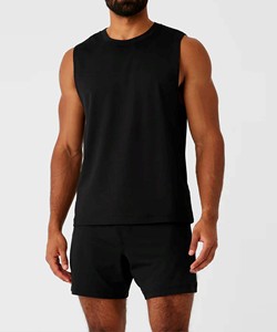 Bajo MOQ transpirable nuevo diseño hombres camiseta sin mangas para venta en línea última llegada Fitness ropa de alta calidad hombres camiseta sin mangas - Product Image 3