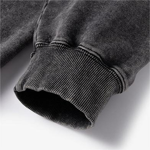 2025 hommes poids lourd 100% coton à capuche 400gsm pull surdimensionné avec Batik Style lavage à l'acide Look teint uni pour l'hiver - Product Image 4