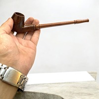 Pipe en bois givré réutilisable, écologique et économique, au design rustique sculpté, style vintage classique, personnalisable, pour tabac relaxant