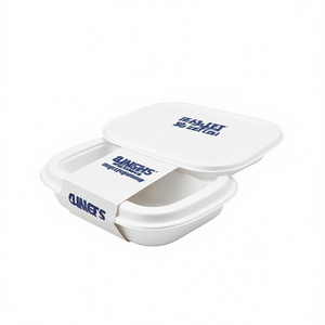 Coperchio in bagassa usa e getta per vassoio pranzo per contenitori ecologici usa e getta - Product Image 2