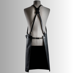 Tablier de travail en cuir véritable fait main de qualité supérieure, résistant, avec sangles réglables, poches à outils, logo personnalisable, couleur unisexe, adulte - Product Image 5