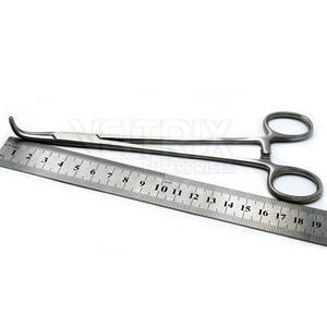 Pinzas Curvas de Acero Inoxidable para Disección y Ligadura, Accionamiento Manual, 5 1/2 Pulgadas, para Cirugía - Product Image 3