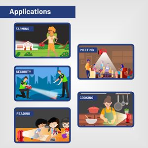 Linterna LED recargable de 2200mAh con puerto de mAh con luz lateral de emergencia LED SMD de 5W y funda de ABS resistente - Product Image 6