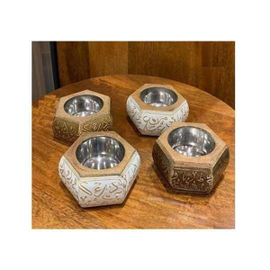 Quemador de Bakhoor de Madera con Diseño Grabado y Baño de Oro, Última Novedad, para Aromatizar el Hogar - Product Image 2