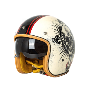 <span class=keywords><strong>Casque</strong></span> de moto électrique ABS toutes saisons certifié Full Face Design Hommes Femmes New <span class=keywords><strong>Vintage</strong></span> Safety First - Product Image 4
