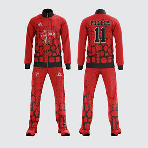 Chándal personalizado con estampado de sublimación Allover, chándal personalizado de poliéster para hombre, y pantalón Top, chándal deportivo de alta calidad - Product Image 1