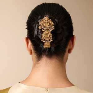 Broche à cheveux antique en cristal 189189, en laiton plaqué, motif insecte, cœur et chiffres, style mignon, pour mariage, fête ou cadeau - Product Image 3
