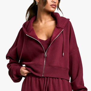 Top Corto de Alta Calidad, Diseño al por Mayor, Precio Económico, Chándal de Color Sólido para Mujer 2026 con Diseño de Logotipo Personalizado / Informal y Económico - Product Image 2