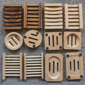 Porte-savon en bois durable de luxe pour salle de bain, évier de cuisine avec drain d'eau, plateau à savon écologique, accessoire de maison - Product Image 1