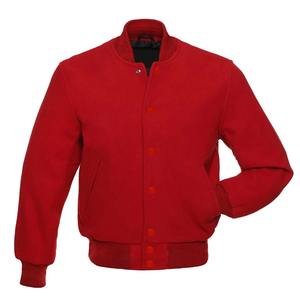 Chaqueta universitaria de béisbol Letterman Premium para hombre, lana rosa, rojo, Mangas de cuero genuino, chaqueta de escuela secundaria universitaria, chaquetas para hombre - Product Image 5