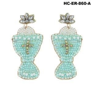 ต่างหูลูกปัดที่สร้างสรรค์และมีดีไซน์ลูกปัดแก้วสดใสเหมาะสำหรับผู้หญิง - Product Image 3