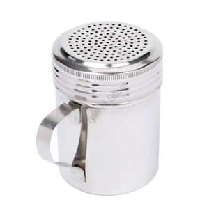 Salière et poivrière en acier inoxydable avec poignées - Product Image 4
