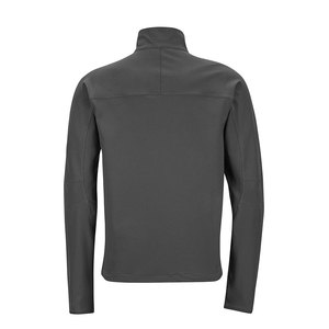 Chaqueta Softshell ligera de poliéster 100% para hombre, impermeable, transpirable, ajustada, con cuello levantado, bolsillos con cremallera, logotipo personalizado para invierno - Product Image 4