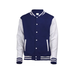 Versity-Chaqueta universitaria con cuello levantado para hombre con logotipo personalizado, estilo callejero, chaqueta de béisbol universitaria lisa con letras para hombre - Product Image 3