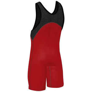 Ce maillot de lutte extensible avec logo sur le devant offre un confort de niveau professionnel, une compression respirante et une structure durable pour les tournois. - Product Image 5