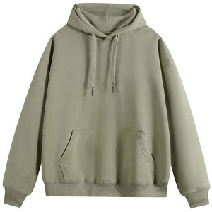 2025 sweat à capuche lourd Streetwear personnalisé 100% coton goutte épaule plaine français éponge épais blanc surdimensionné à capuche pour hommes - Product Image 4