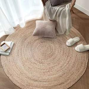 Tapis en jonc de mer personnalisable écologique tissé à la main et lavable en fibre naturelle durable pour la maison, l'hôtel et les techniques tissées à la main - Product Image 2